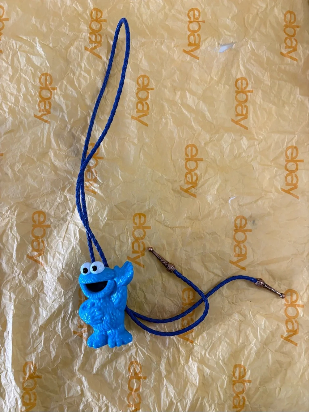 Blue Cookie Monster Necklace Pendant